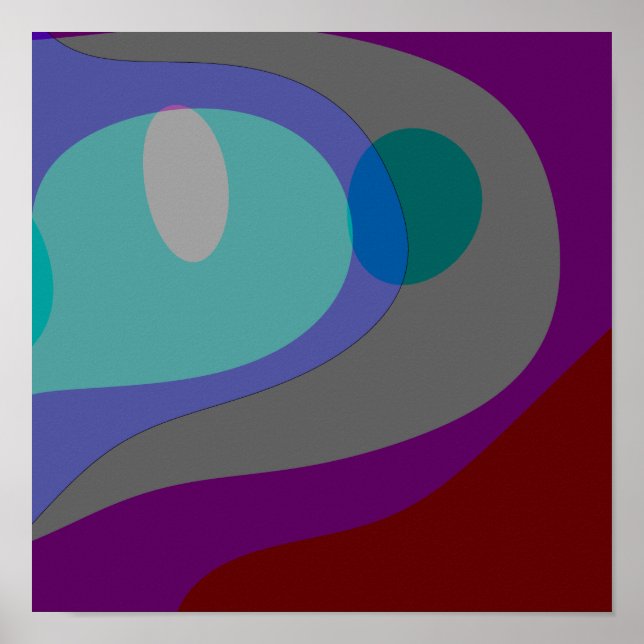 Colourful Abstract Art 613 Poster (Front)