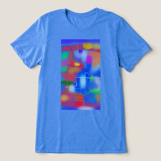 Colourful Abstract Art 6 Tri-Blend Shirt (Design Front)