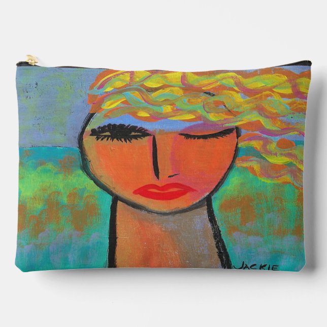 Colourful Abstract Art Accessory Pouch (Front)