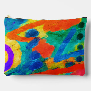 Colourful Abstract Art Accessory Pouch