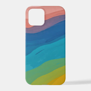 Colourful Abstract Art Artsy Pink Yellow Blue Gift iPhone 12 Pro Case