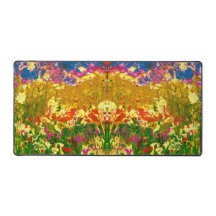 Colourful Abstract Art Colourful Garden Desk Mat