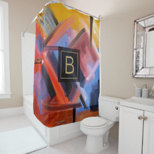 Colourful Abstract Art Contemporary Painting Shower Curtain