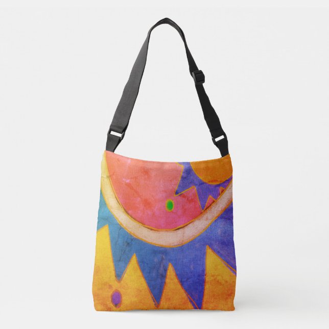 Colourful Abstract Art Crossbody Bag (Front)