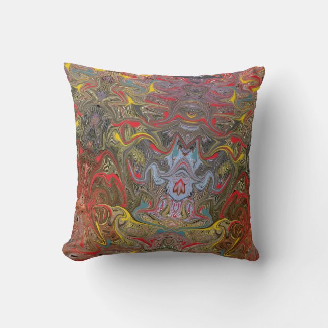 Colourful Abstract Art Cushion (Front)
