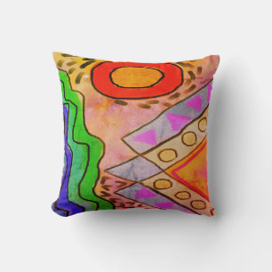 Colourful Abstract Art Cushion