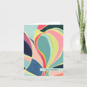 Colourful Abstract Art Custom Greeting Card