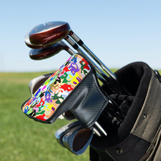 Colourful Abstract Art Design Golf Head Cover