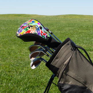 Colourful Abstract Art Design Golf Head Cover
