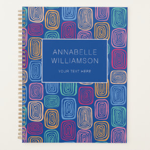 Colourful abstract art doodle planner