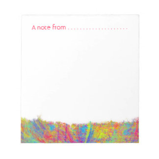 Colourful Abstract Art Edge Custom Notepad
