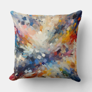 colourful abstract art for home decor cushion