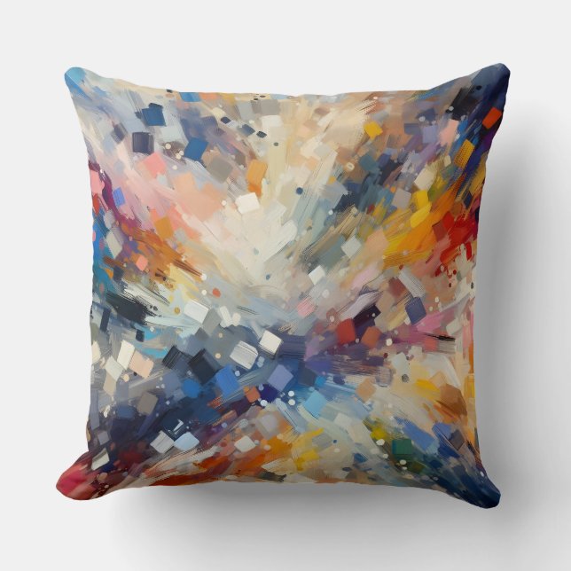 colourful abstract art for home decor cushion (Front)