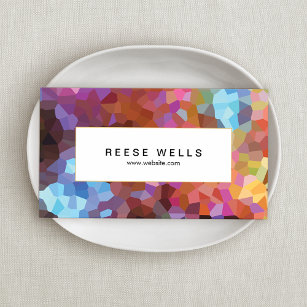 Colourful Abstract Art Geometric Pattern Business Card