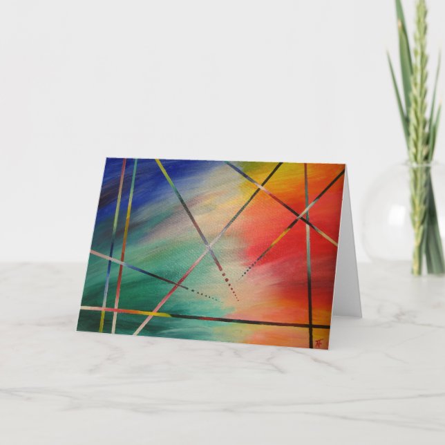 Colourful abstract art  Greeting Card (Front)
