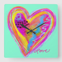 Colourful Abstract Art Heart