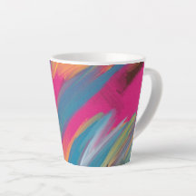Colourful Abstract Art Latte Mug