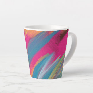 Colourful Abstract Art Latte Mug
