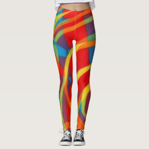 Colourful Abstract Art Leggings Exercise