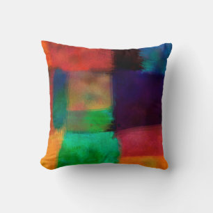 colourful abstract art modern artistic cushion