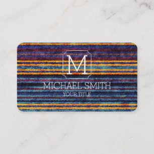 Colourful Abstract Art Monogram #15 Business Card