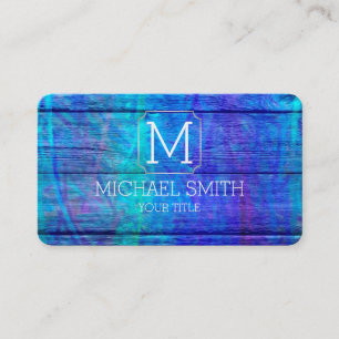Colourful Abstract Art Monogram #28 Business Card