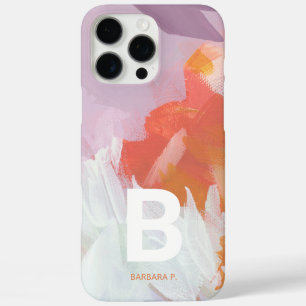 Colourful Abstract Art Monogram Custom Name iPhone 16 Pro Max Case
