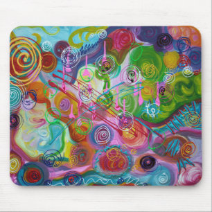 Colourful Abstract Art Mouse Mat