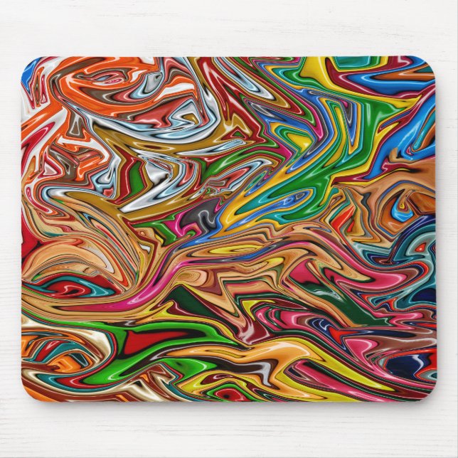 Colourful abstract art     mouse mat (Front)