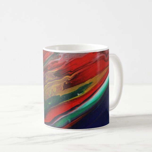 Colourful abstract art mug (Front Right)