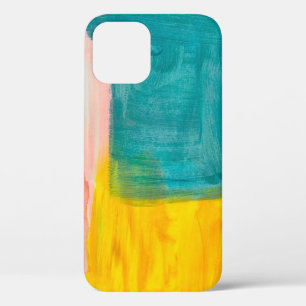 Colourful Abstract Art Painting Background. Modern iPhone 12 Case