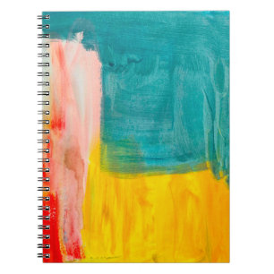 Colourful Abstract Art Painting Background. Modern Notebook