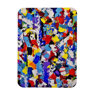 Colourful abstract art painting design magnet