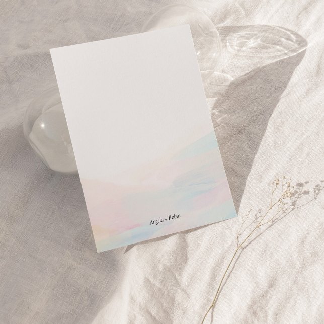 Colourful Abstract Art Personalised Flat Note Card (Creator Uploaded)