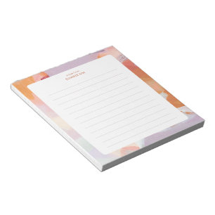 Colourful Abstract Art Personalised Notepad