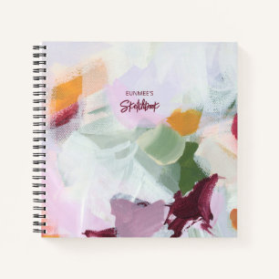 Colourful Abstract Art Personalised Sketchbook Notebook