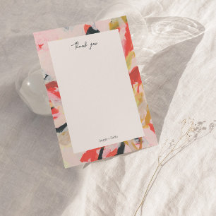 Colourful Abstract Art Personalised Thank you Invitation