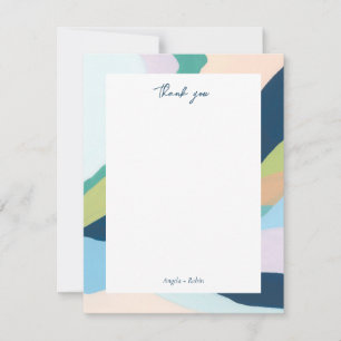 Colourful Abstract Art Personalised Thank you Note Invitation