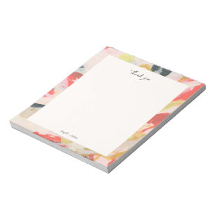 Colourful Abstract Art Personalised Thank you Notepad