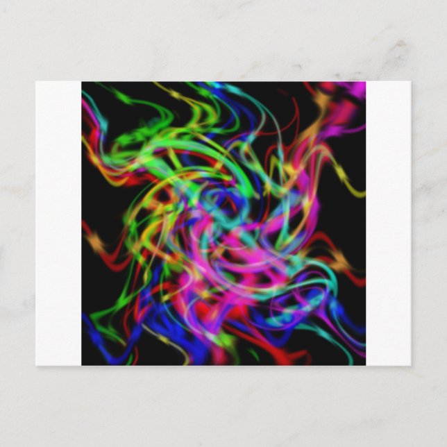 colourful abstract art postcard (Front)