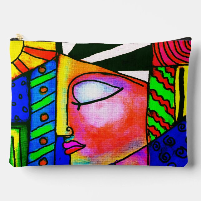 Colourful Abstract Art Print Cut Sew Bag (Front)