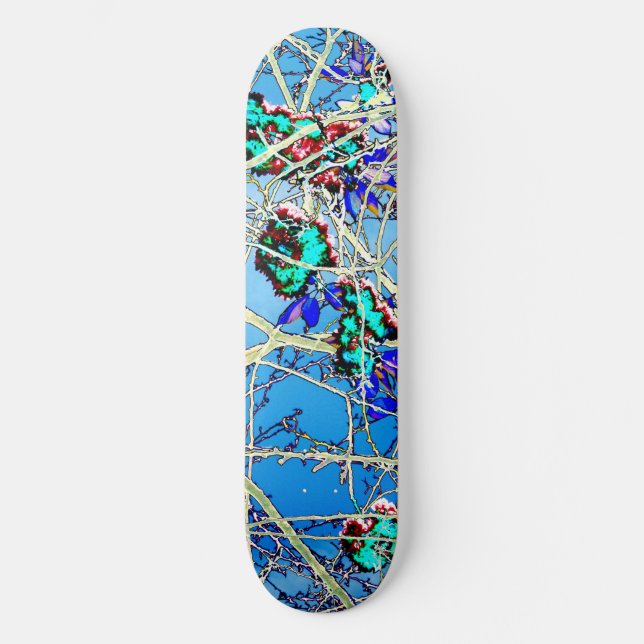 Colourful Abstract Art Print Skateboard (Front)