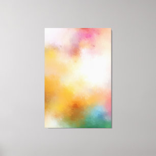 Colourful Abstract Art Red Yellow Blue Purple Gree Canvas Print