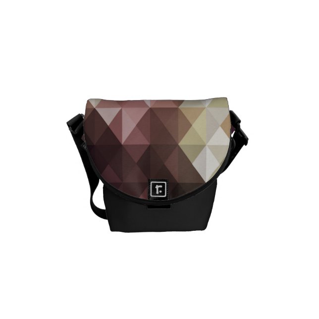 Colourful Abstract Art Rickshaw Mini  Messenger Courier Bag (Front)