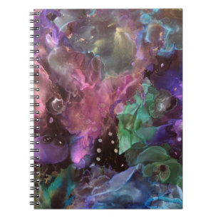Colourful Abstract Art Space Nebula Notebook