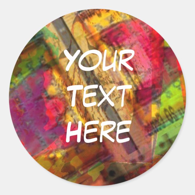 Colourful Abstract Art Stickers (Front)