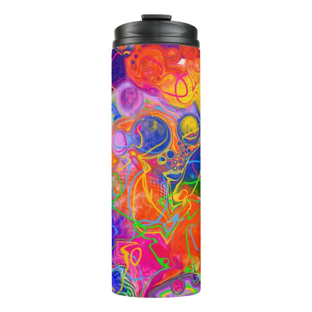 Colourful Abstract Art  Thermal Tumbler (Front)
