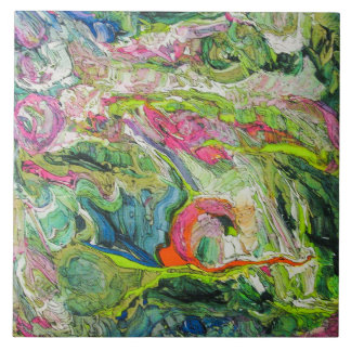 Colourful Abstract Art  Tile