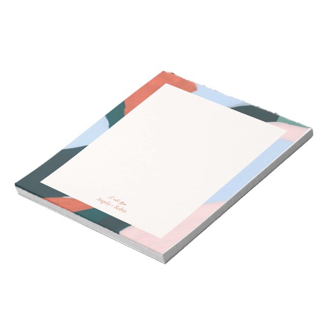 Colourful Abstract Art Unique Personalised Notepad (Rotated)