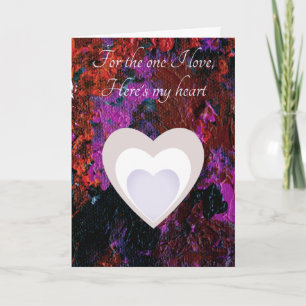 Colourful Abstract Art Valentine Holiday Card